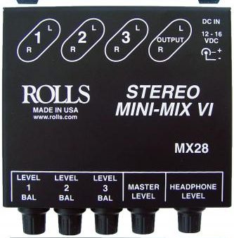 Rolls MX28 Mini-Mix VI Stereo Line Mixer Online Hot Sale