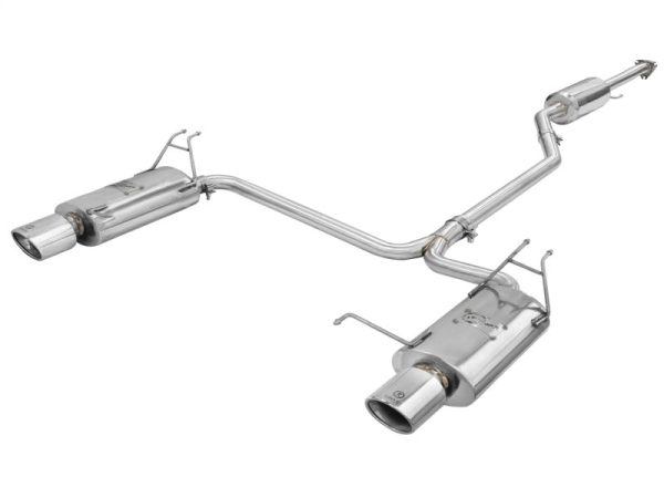 aFe Takeda Exhaust 2.25in to 2in Dia 304SS Cat-Back w Polished Tips 08-12 Honda Accord Coupe V6 3.5L Sale