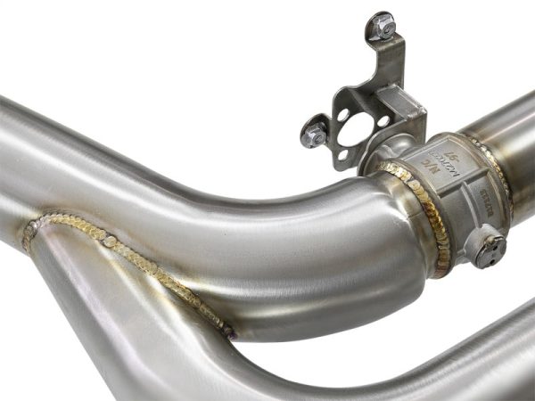 aFe MACH Force-Xp 3.5in. 304 SS C B Exhaust w o Muffler 15-18 BMW X5 M V8-4.4L (tt) - Black Tip Discount