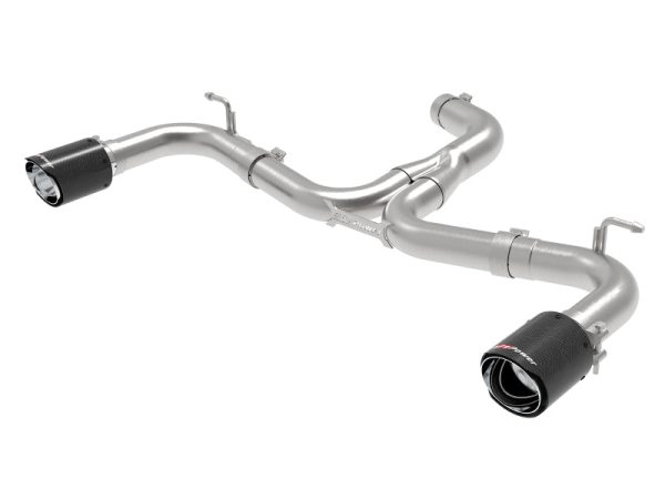 aFe MACH Force-Xp 3in to 2-1 2in Stainless Steel Axle-Back Exhaust Carbon - 15-17 Volkswagen GTI Fashion