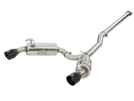 aFe Takeda 3in. to 2.5in. 304 SS C B Exhaust 08-15 Mitsubishi Lancer EVO I4-2.0L (t) - Black Tips on Sale