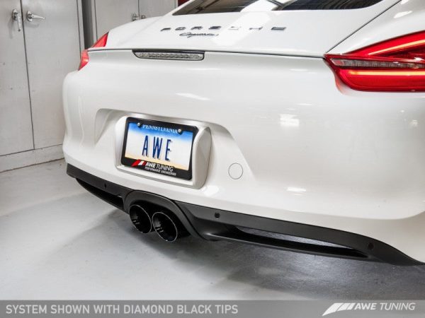 AWE Tuning Porsche 981 Performance Exhaust System - w Diamond Black Tips Online