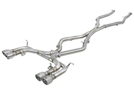 aFe MACH Force-Xp 3.5in. 304 SS C B Exhaust w o Muffler 15-18 BMW X5 M V8-4.4L (tt) - Polished Tip Fashion