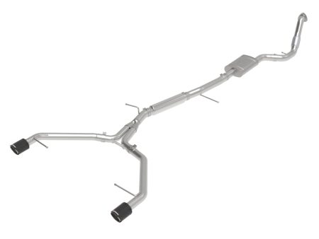 aFe 17-19 Audi A4 (B9) MACH Force-Xp 3in to 2.5in 304 SS Cat-Back Exhaust System-Dual Carbon Tips Online Hot Sale