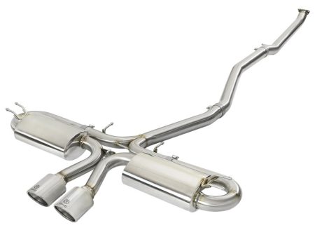 aFe Takeda 3in 304 SS Cat-Back Exhaust System w  Polished Tips 2017 Honda Civic Si I4 1.5L (t) For Cheap