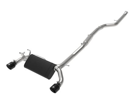 aFe MACH ForceXP 3IN to 2.5IN 304SS Cat-Back Exhaust System w  Black Tips 14-16 BMW M235i (F22 23) For Cheap