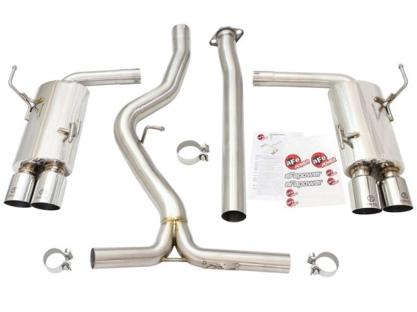 aFe Takeda 3in SS Exhaust Cat-Back 15-16 Subaru WRX STI 2.0L 2.5L Polished Tips Online now