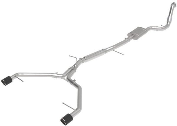 aFe 17-19 Audi A4 (B9) MACH Force-Xp 3in to 2.5in 304 SS Cat-Back Exhaust System-Dual Carbon Tips Online Hot Sale