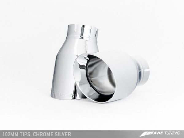 AWE Tuning VW CC Touring Edition Exhaust Dual Outlet - Chrome Silver Tips For Sale