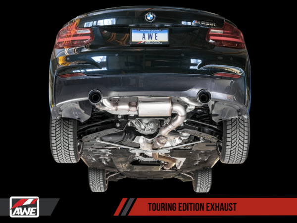 AWE Tuning BMW F22 M235i   M240i Touring Edition Axle-Back Exhaust - Chrome Silver Tips (102mm) Online