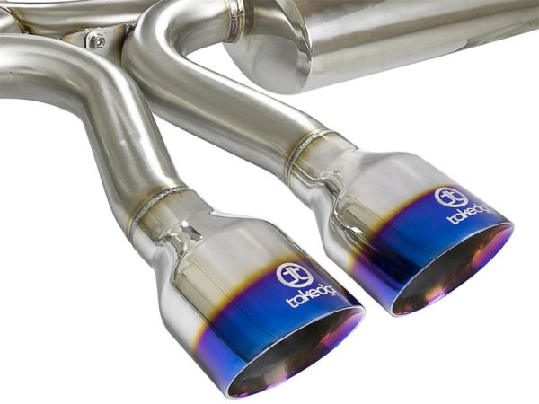 aFe Takeda 3in 304 SS Cat-Back Exhaust System w  Blue Tips 2017 Honda Civic Si I4 1.5L (t) Hot on Sale