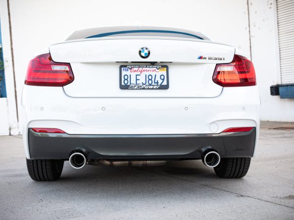 aFe MACHForce XP 3in to 2.5in 304 SS Cat-Back Exhaust w  Polished Tips 14-16 BMW M235i Online Sale