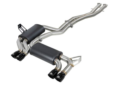 aFe MACH ForceXP 2.5 IN 304 Stainless Steel Cat-Back Exhaust System w  Black Tips 01-06 BMW M3 (E46) Hot on Sale