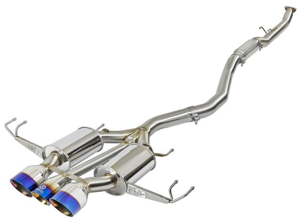 aFe Takeda 3in 304 SS Cat-Back Exhaust w  Blue Flame Tips 2017+ Honda Civic Type R I4 2.0L (t) Sale