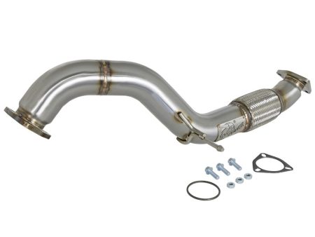 aFe Twisted Steel 3in Rear Down-Pipe Mid Pipe 2017+ Honda Civic Type R I4 2.0L (t) Sale