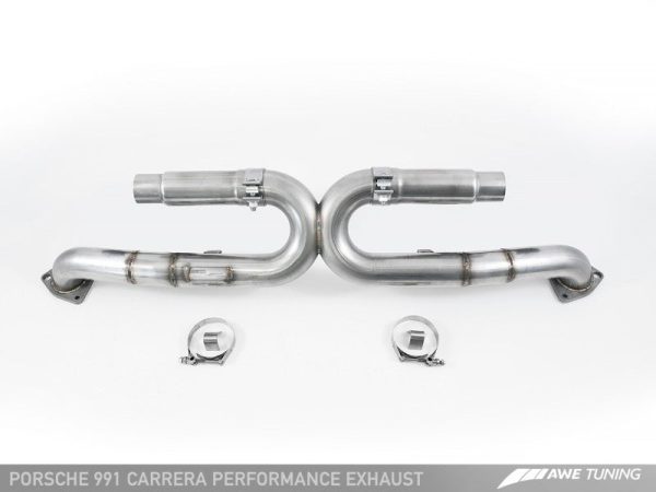 AWE Tuning 991 Carrera Performance Exhaust - Use Stock Tips Online