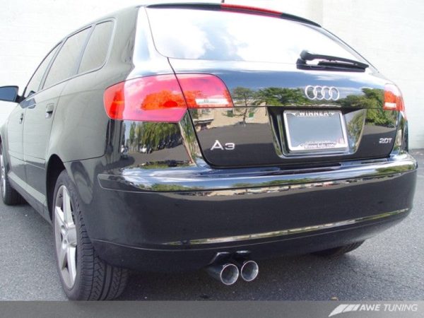 AWE Tuning Audi 8P A3 FWD Cat-Back Performance Resonated Exhaust on Sale