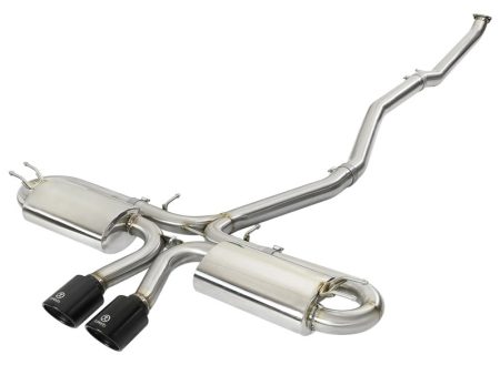 aFe Takeda 3in 304 SS Cat-Back Exhaust w  Dual Center Black Tips 17+ Honda Civic Si (2dr) I4 1.5L For Sale