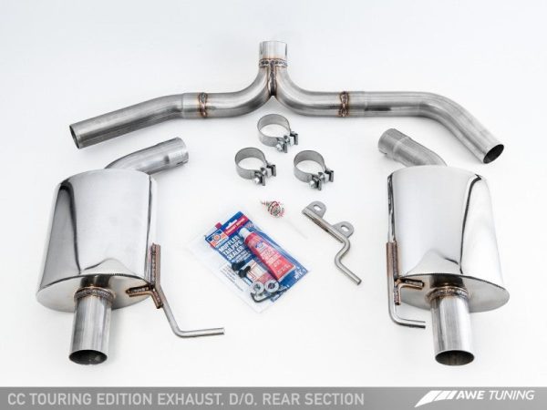 AWE Tuning VW CC Touring Edition Exhaust Dual Outlet - Chrome Silver Tips For Sale