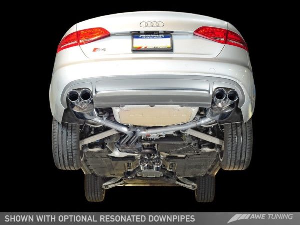 AWE Tuning Audi B8   B8.5 S4 3.0T Touring Edition Exhaust - Diamond Black Tips (90mm) Online Hot Sale