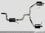 AWE Tuning VW CC Touring Edition Exhaust Dual Outlet - Diamond Black Tips Fashion