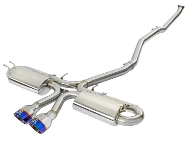 aFe Takeda 3in 304 SS Cat-Back Exhaust System w  Blue Tips 2017 Honda Civic Si I4 1.5L (t) Hot on Sale