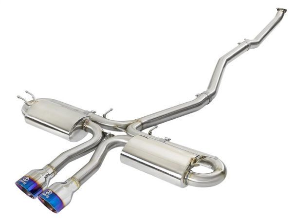 aFe Takeda 3in 304 SS Cat-Back Exhaust System w  Blue Tips 2017+ Honda Civic Si 4Dr I4 1.5L (t) Discount