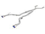 aFe POWER Takeda 2.5in 304 SS CB Exhaust w  Blue Flame Tips 17-19 Infiniti Q60 V6-3.0L (tt) Discount