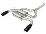 aFe MACHForce XP SS-304 Black Tip 2.5in Dia Axle Back Exhaust 12-15 BMW 335i (F30) 3.0L (t) For Discount