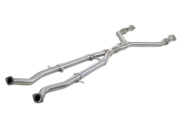 aFe Takeda 2.5in to 3in 304 SS Y-Pipe Exhaust System 16-18 Infiniti Q50 Q60 V6-3.0L (tt) For Discount