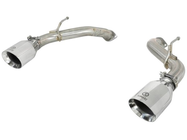 aFe POWER Takeda 2.5in 304 SS Axle-Back Exhaust w  Polished Tips 17-19 Infiniti Q60 V6-3.0L (tt) For Discount